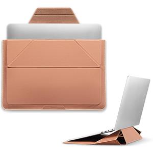 MOFT Laptop Carry Sleeve, 2-in-1 Laptop Bag & Stand for 14" MacBook Air/Pro & Dell/HP/Lenovo/Asus, Stylish Slim Computer Sleeve Bag with Expandable Storage for Computer Accessories, Class Nude