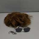 Morvally Men's Women 80s Rocker Mullet Wig with Glasses and Necklace - Long Blonde Curly Glam Rock-Rockstar Wig - Perfect for Halloween, Cosplay, DIY Themed Costume Party