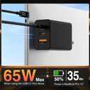 Super Fast Charger PD/QC 3.0 100W(in total), Typc-C Charging Block 65W for Samsung Galaxy S26 Ultra S25/S24 Plus,Tab,MacBook, iPhone 17/16/15Pro Max,iPad Air,Android, 3+3FT USB &6+6+10+10FT USBC Cable