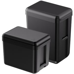 Dog Poop Trash Can Outside Use - 13L / 3.5 Gal Outdoor Dog Waste Container with Lid - Odor Free Waste Station for Backyard - Poop Bag Holder - Includes 10 Heavy Duty Waste Bags (Black)