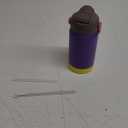 BJPKPK Insulated Water Bottle with Straw Lid, 12oz Thermo Water Bottles with Soft Nozzle, Flex Handle & Non-slip Boot, BPA Free Leak Proof Stainless Steel Metal Thermo, Tumblers, Cups,Violet