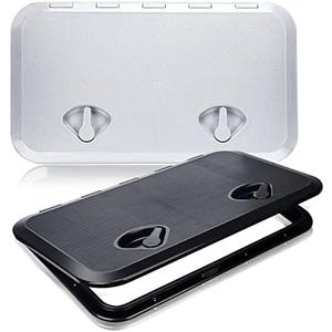 smartmarine 24"x14" Marine Boat Deck Hatch,Boat Access Hatch & Lid, Black/White
