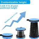VOLIXOD Foldable Telescoping Stool Portable, Retractable Stool for Adults, Upgraded Collapsible Folding Seats with Load Capacity 550lbs, Camping Stools for Adults