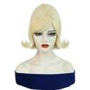 Women 50S 60s 70s Golden Beehive Style Vintage Wig Halloween Cosplay Costume Wig wtih Bang (20080)