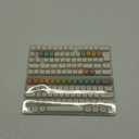 MOA Profile Keycaps, Rainbow PBT Keycap, Minimalist White Cute Round Keyboard Keycap, Dye-Sublimation Colorful Custom Key Cap for 61/64/68/84/87/100/104/108 Cherry MX Mechanical Keyboards(124 Keys)