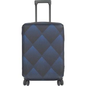 HYPER VENTURE Washable Luggage Cover - Fashion Suitcase Protector Fits 27-30 Inch Luggage (Blue Cube, L)