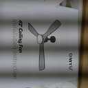 OMYU 42 Inch White and Gold Ceiling Fans with Lights, ABS Blades, Noiseless Reversible DC Motor, 6 Speeds and 3 Color Temperatures, White Ceiling Fan with Remote Control for Bedroom Living Room Office
