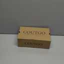 Coutgo Women's Platform Wedge Sandals Open Toe Slip On Slides Cork Heeled Cutout Comfortable Summer Shoes, Khaki, Size 9