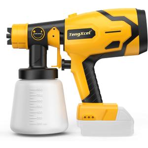 Cordless Paint Sprayer for Dewalt 20V Battery, 600W Brushless Paint Sprayer with 1000LM Container, Sprayer Gun for DIY, Furniture, House Painting, Home Interior and Exterior(No Battery Included)