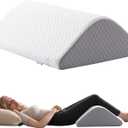 Knee Wedge Pillow 8'' for Post-Surgery Recovery-Leg Elevation Support for Sleep Position, Alleviating Lower Back & Hip Pain Enhancing Circulation in Ankles Legs Triangle Pillow with Removable Cover