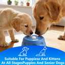 Dog Lick Bowl with Ball,Dog Licking Bowl with Rolling Ball,Slow Feeder Dog Bowls for Liquid with Rolling Ball,Slow Feeder Dog Bowls for Liquid Treat, for Large Medium Small Puppy Breeds (Blue)