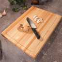 CONSDAN Hard Maple Wood Cutting Board for Kitchen, USA Grown Hardwood, 20 x 15, with Invisible Inner Handle, Prefinished with Food-Grade Oil, Suitable for Kitchen Edge Grain, 1" Thick