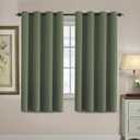 H.VERSAILTEX Blackout Curtain for Living Room Thermal Insulated Window Treatment Curtain Extra Long 63 inch Length Energy Saving Solid Grommet Top Blackout Drape, One Panel, Bronze Green, 52"W x 63"L