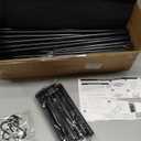 LANTEFUL 10 Tiers Tall Shoe Rack 20-25 Pairs Boots Organizer Storage Sturdy Narrow Shoe Shelf for Entryway, Closets with Hooks, Black (10 Tier-68" High-17" Wide)