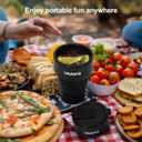 Travel Reusable Silicone Collapsible,13 oz/375 ml,Collapsible Travel Mug,Collapsible Cup for Hot and Cold Drinks (Black)