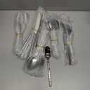 KINGSTONE 40 Piece Hammered Silverware Set, 18/10 Stainless Steel Flatware Set for 8, Cutlery Set for Home, Party, Wedding, Mirror Polished Dishwasher Safe