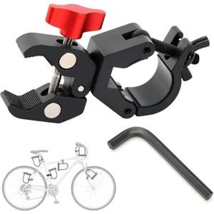U Lock Holder/Clamp for Kryptonite Heavy Duty Bike Lock - All Metal Securely Flashlight Holder Clip Mount for Bicycle Scooter Lights, No Rattle, Ultra Quiet Ride