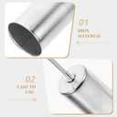 5Pcs Christmas Taper Candle Holder Candlestick Liners Inserts Cup Advent Wreaths Candle Stand with Spike for Pillar Tealight Wedding Flower Arrangement Silver