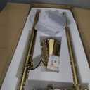 CDDUOLA Metal Floor Lamp with Easel, Adjustable 360° Swing-Arm Standing Lamps, 67in Tall Lamp with Marble Base for Living Room, Painting Rooms, Bedroom, Offices, Courtyards, Gold