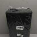 Hespama Slim Trash Can, 14L Black Swing Lid Garbage Bin for Narrow Space