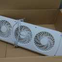 Comfort Zone Triple Window Fan with Adjustable Thermostat | 3-Speed High-Velocity Cooling | Horizontal or Vertical Manual Control | Fits Double Hung Windows (Min 25" x 8") | Fully Assembled | White