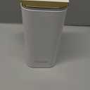 Automatic Lifting Makeup Brush Holder with Lid Dustproof Cosmetic Organizers for Vanity-White