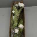 VIERENA 6 Pcs Faux Silk Peony Artificial Flowers for Vase -27", Bulk Fake Peonies Branches with Stems for DIY Bouquet Centerpieces Wedding Fillers Arrangements Shower Decorations (Cream)