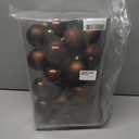 30ct Christmas Ball Ornaments, 3.15" Shatterproof Halloween Tree Decorations, Perfect Hanging Ball for Indoor/Outdoor Holiday Party Decor (Brown)
