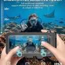 Diving Phone Case for iPhone 17 16 15 14 13 Pro Max Galaxy S25 S24 S23 Ultra, 50ft/15m Professional Waterproof Underwater Case with Real Touchscreen, Universal Camera Housing for Snorkeling (Black)