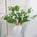 Artificial Flowers Artificial Hypericum Berry Stem Fake Fruit for Party Home Wedding Decoration (White)
 (16 PC)