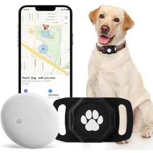 Smart Pet Tracker for Collar - Dog Trackers Pet Location Tracker with Holder, No Monthly Fee, Anti-Lost Tracking Device for Pets,Bag Straps, Compatible with Google Android Only(Not for iOS),Black