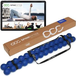 SPINEFITTER by SISSEL Blue | Massage Device for Back & Balance | Back Trainer Relieves Tension & Blockages | Ideal for Pilates and Yoga | for Relaxation of The Spine | for Home & Professional Use