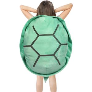 31 Inch Wearable Turtle Shell Pillows Tortoise Shell Plush Turtle Stuffed Animal Dress Up Cushion Costume for Adlut