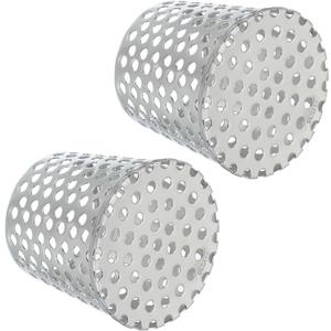 PATIKIL Gutter Guard Filter 3"-2.4", 2 Pcs PVC Termination Cap Mesh Screen Roof Vent Cover Stainless Steel Conical Exhaust Pipe Cover Downspout Guard Filter Strainer for Downspout