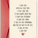 SuperShunhu Sweet Valentines Card for Men Woman, Love Poem Card for Boyfriend Girlfriend, Heartfelt Anniversary Card for Husband Wife, Valentine's Day/Anniversary Card for Lover