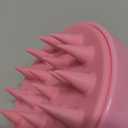HEETA Scalp Massager Hair Growth, Soft Silicone Scalp Scrubber Shampoo Brush for Exfoliation, Dandruff Removal Head Massage Stress Relax, Wet & Dry Use for Thick Thin Curly Hair Care, Cherry Pink