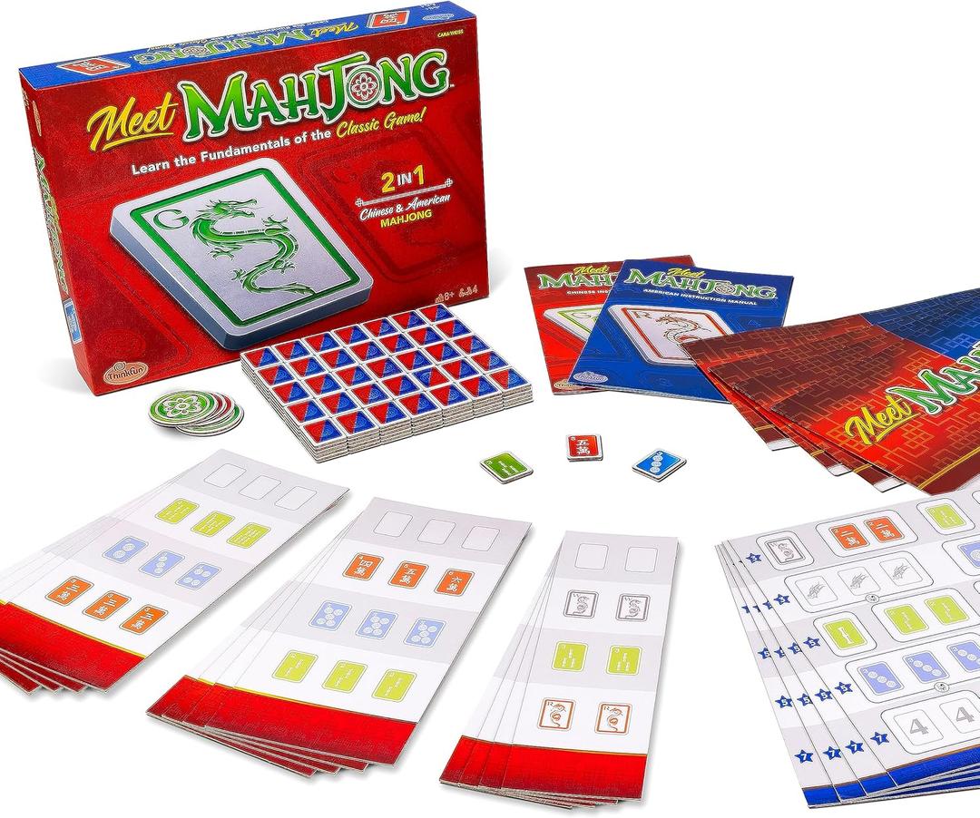 ThinkFun Meet Mahjong - The Engaging Family Board Game for 4 | Teaches Basics of Mahjong | Perfect for Adults and Kids | Enhances Memory and Cognitive Skills