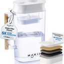 Water Filter Pitcher - Long Lasting 150 Gallons, Supreme Fast Filtration and Purification Technology, Removes Chlorine, Metals for Clean Tasting Drinking Water, WQA Certified,