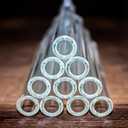 4 Inches Long 10 Pieces Glass Borosilicate Blowing Tubes 12 mm OD 2mm Thick Wall Tubing, Clear Tubes for Art DIY
