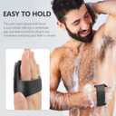 2 x 2 Pack Silicone Body Scrubber, Exfoliating Body Scrubber for Sensitive Skin, Silicone Loofah with Anti-Slippery Handle, Stays Clean Easily, Travel-Friendly for Men & Women (Black + Pink)