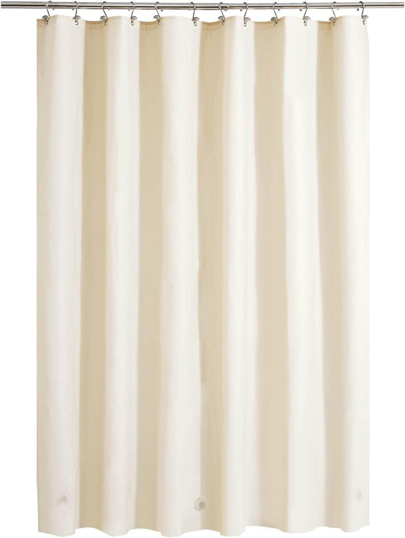 Barossa Design Beige Shower Curtain Liner - Premium PEVA, BPA & PVC Free, No Chemical Smell, Lightweight Standard Size Shower Curtain with 3 Magnets, Metal Grommets - Beige, 72inch Standard Size