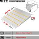 Shed Ramps, 33.5" x 31.7" Threshold Ramps for Doorways Home Steps, 800 Lbs Capacity Anti-Slip Portable Ramps for Garages, Barns, Metal Motorcycle Ramp for Wheelchairs, ATV, Lawnmower, Golf Cart