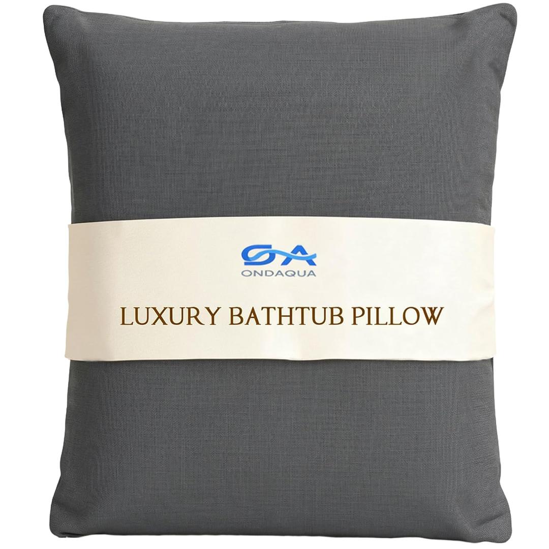 Luxury Bath Pillow for Bathtub, Soft & Comfortable, Head Neck Back Support, Adjustable Thickness Fits All Tub, Quick Drying with Air Mesh, Ideal Gift for Christmas Birthday Mothers Day