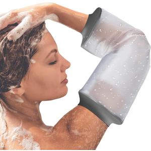 PICC Line Shower Cover, PICC Line Covers for Upper Arm, Reusable IV&PICC Line Sleeve, Waterproof Cast Covers for Shower Arm Sleeve Protector for Chemotherapy Broken Elbow Bandage Dressing Wound (Small(Pack of 1))