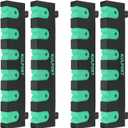 Fishing Rod Rack Holders Wall-Mounted Fishing Pole Holder & Rack, Fishing Pole Holders for Garage & Boat 6-Rod Storage Racks(Horizontal Green, 2 Pair)