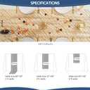 2 x 3 Pcs Gold Table Runners, 28In x 10 Ft Sheer Chiffon Tulle Cheesecloth with Glitter Metallic Foil, Golden Sequin Gauze Runner for Wedding, Birthday, Baby Shower, Anniversary Party Decor, Striped