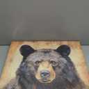 Kunstorner Black Bear Decor Log Cabin Decor Rustic Woodland Bears Paintings 24"X24"X1 Panel