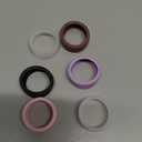 6 Pack Ultra-Thin Cover Compatible with Oura Ring Gen 4/4 Ceramic/Gen 3 Horizon/Heritage/Ultrahuman, Support Charging with Cover on, Anti-Scratch Elastic Silicone Rings Protector Accessories Men Women (M for 8/9/10/11, Black+Clear+Starlight+Lightpurple+Pink+SmokeViolet)