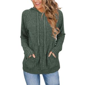 JomeDesign Sweaters for Women Long Sleeve Shirts Fashion Hoodies Pullover Sweatshirts Loose Casual Fall Tops (Large, Green)