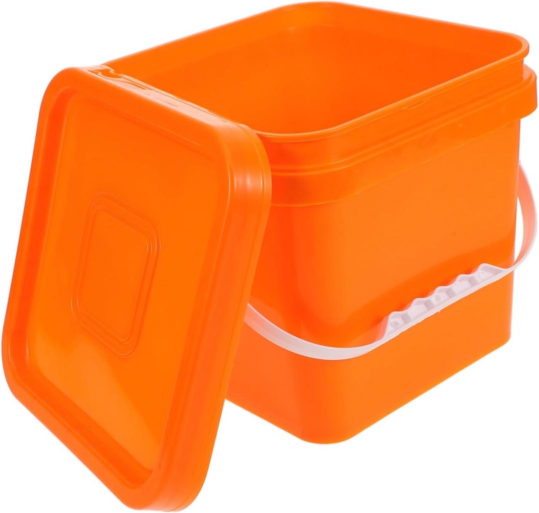 Plastic Paint Bucket with Handle Reusable Storage Container for Oil and Water-Based Paints Compact Design for Easy Cleaning and Versatile Use Home and Arts Crafts